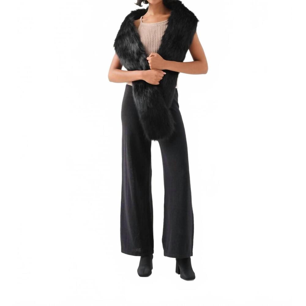 NEW UNREAL FUR west end scarf in black